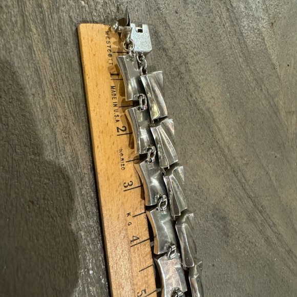 925 Signed by Artist very heavy made in Mexico vintage necklace - Picture 6 of 12